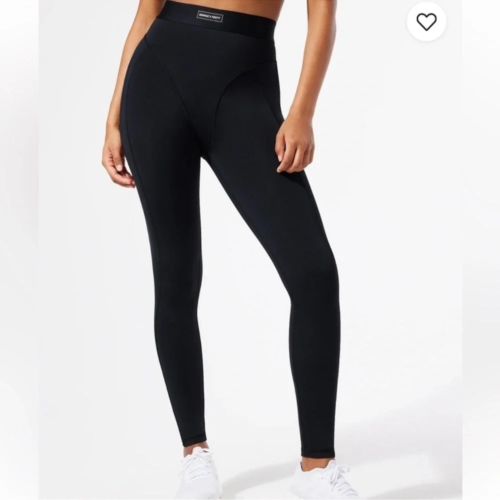 Savage X Fenty Lineup High Waisted Active Yoga Workout Black Pocket Legging 3X